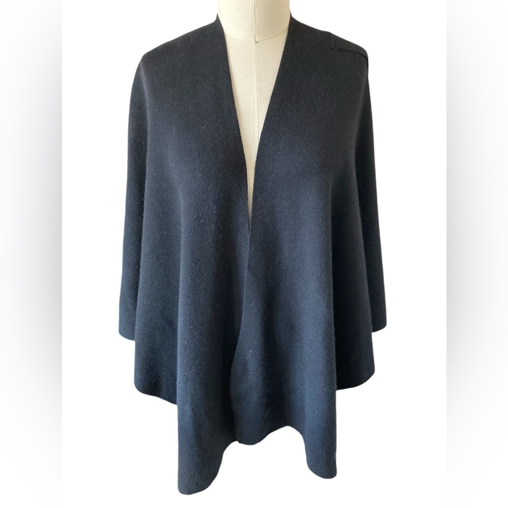 PULI Womens Large Cross Front Poncho Sweater Wrap Topper Knitted Shawls Cape